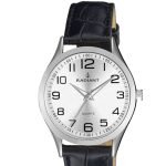 Relógio Analógico Radiant Watches GRAND 40MM WHITE DIAL BLACK LEATHER STRA