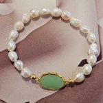 Pulseira Rose Perola c/ Pedra