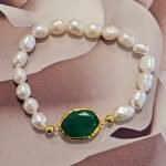 Pulseira Rose Perola c/ Pedra