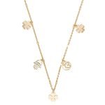 Colar Lucky Charms em Prata Dourada