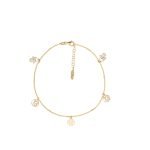 Pulseira LUCKY CHARMS em prata dourada