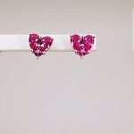 Brincos Coração Rose