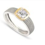 Anel  Ouro e Prata Zeik