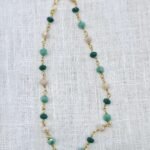 Pulseira Terço com pedras coloridas